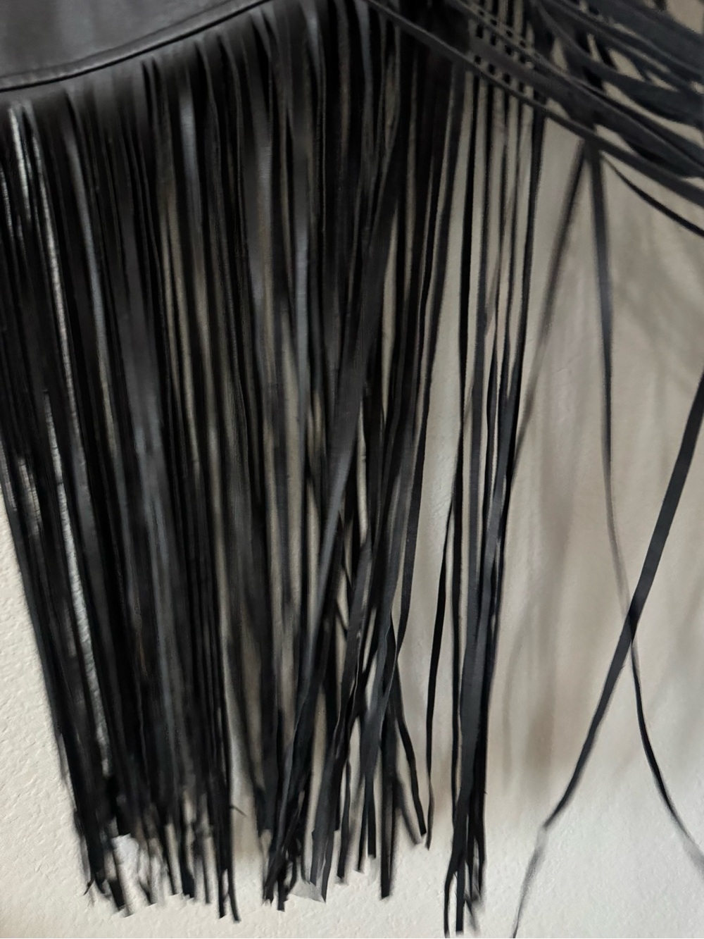 Windsor Faux Leather Fringe Maxi Skirt - Picture 9 of 11
